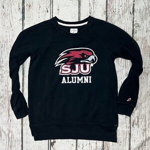 Saint Joseph's University Hawks Alumni League Black Crewneck Sweatshirt